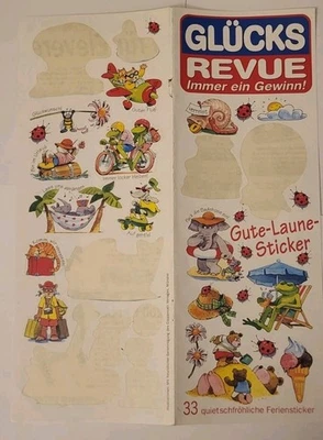 24 Sticker Urlaub DinA4 Originalbogen von Zeitung Rar/Selten - Bild 1 von 2