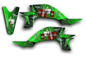 YAMAHA YFZ450 GRAPHICS DECAL KIT AMERICAN HERO PINUP YFZ 450 2003-2013 GREEN - Picture 1 of 1
