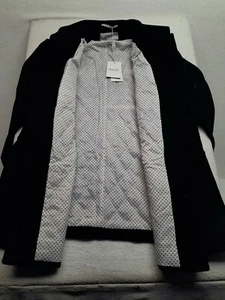 Haute Edition Women's Double Breasted Peacoat Wool Blend Winter Jacket Coat Blk - Picture 1 of 8