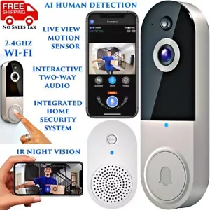 RING VIDEO DOORBELL 1080P HD CAMERA WI-FI NIGHT VISION MOTION DETECTION WIRELESS - Picture 1 of 16