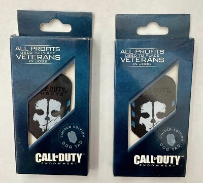 Call of Duty COD Dog Tags Ghosts Limited Edition Collectible New - X2 PCS