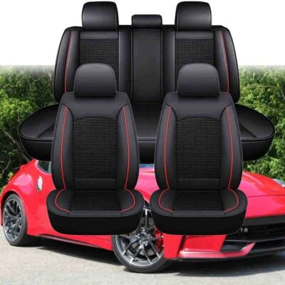 For Nissan 350Z 370Z Seat Cover 5-Seat Full Set Leather Front & Rear Protectors Foto 1 de 4