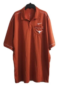 Nike Dri-Fit Texas Longhorns Men's Short Sleeve Polo Shirt Size XL Burnt Orange - Picture 1 of 10