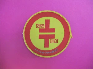 TAKE THAT OFFICIAL 1992 VINTAGE PATCH UK IMPORT SEW ON  LOGO   VP8 - Picture 1 of 2