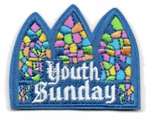 YOUTH SUNDAY Iron On Patch Religious Jesus Church  - Picture 1 of 1