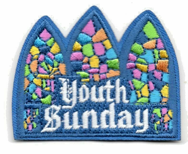 YOUTH SUNDAY Iron On Patch Religious Jesus Church  - Image 1 of 1