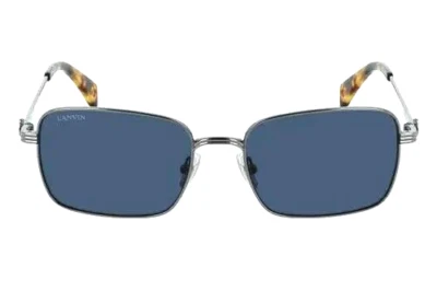 LANVIN Mother & Child 56mm UNISEX Sunglasses Ruthenium / Blue $355 - NEW & RARE - Image 1 of 4