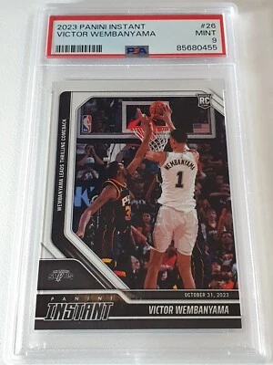 2023 Panini Instant Victor Wembanyama Rookie #26 /10018 RC - PSA 9 (LOW POP) - Image 1 of 3