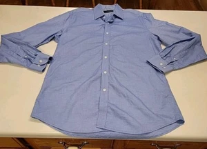 Combatant Gentlemen Blue Button Up Dress Shirt 17 Slim Fit - Picture 1 of 9