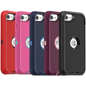 Case Heavy Duty Shockproof Cover w/Screen Protector For iPhone SE 2022 2020 7 8 - Picture 1 of 53