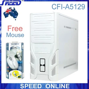 SPEED CFI-A5129 Full ATX Gaming PC Case - Free Wireless Mouse - (WHITE Color) - Picture 1 of 12