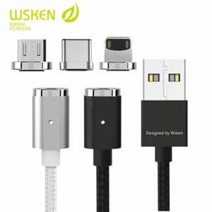 WSKEN Mini 2 Magnetic Micro Type-C Charge Cable For iPhone 12 11 Samsung Android - Picture 1 of 26