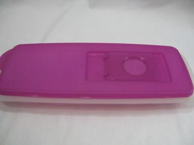 Tupperware Fresh n Pure Ice Cube Tray Flip Top Lid Pink Purple 14 cubes 2704 - Image 1 of 3