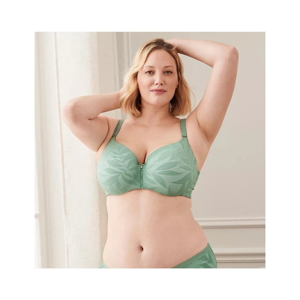 Sutiã Lane Bryant renda invisível backsmoother levemente forrado balconette 50DD - Imagem 1 de 4