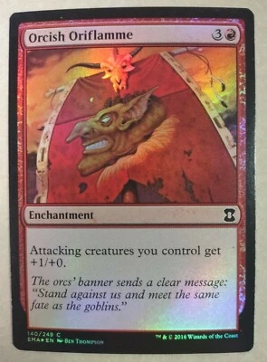 Magic The Gathering MTG Orcish Oriflamme FOIL! Eternal Masters 140/249 NEAR MINT - Image 1 of 2