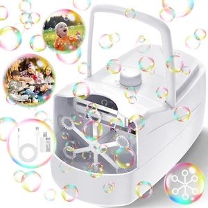 Bubble Machine Automatic Blower 2 modes 18000+ Big Bubbles Per Min Kids Toys - Picture 1 of 4