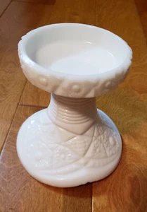 McKee weiß Milchglas Concord Bowle Schüssel Standfuß Ständer - Floral 4" Basis Vintage - Bild 1 von 9
