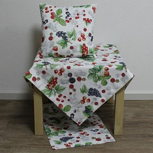 Kissenbezug Kissenhülle AIRELLE rote Beeren 40x40 cm 100 % Baumwolle Hossner WA - Bild 1 von 1
