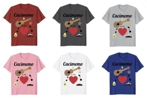 PRE ORDER GUITAR HEART AVOCADO SKULL T SHIRT PICK YOUR SIZE & COLOR , Sm To 3XL - Picture 1 of 8