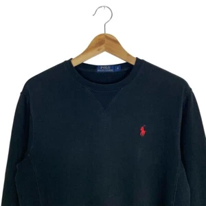 Ralph Lauren Sweatshirt Crewneck Red Pony Black - Size Men's S - Picture 1 of 7