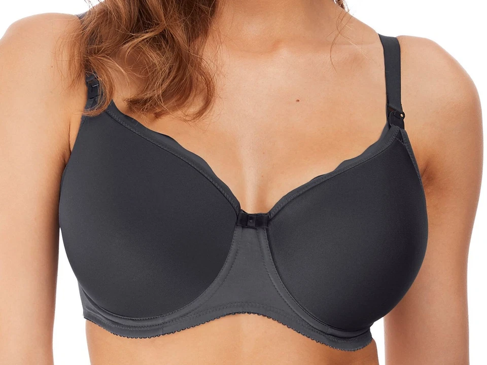 FREYA PURE SCULPT SLATE UNDERWIRE NURSING BRA SIZE 30F / 8F BNWT - Image 1 of 1
