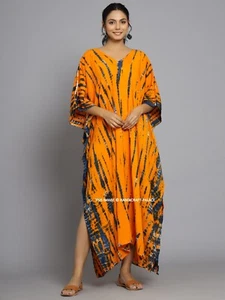 Women Boho Kaftan Kimono Maxi Dress Beach Holiday Plus Size Loose Long Sundress - Picture 1 of 8