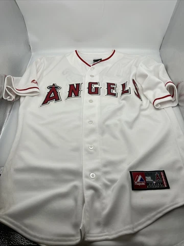 Albert Pujols Baseball Los Angeles Angels Anaheim MLB Majestic M White Jersey Cover