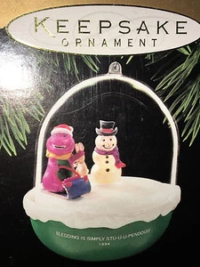 Hallmark Andenken 1994 Barney Der Lila Dinosaurier Bewegung Weihnachten Deko Vtg - Bild 1 von 12