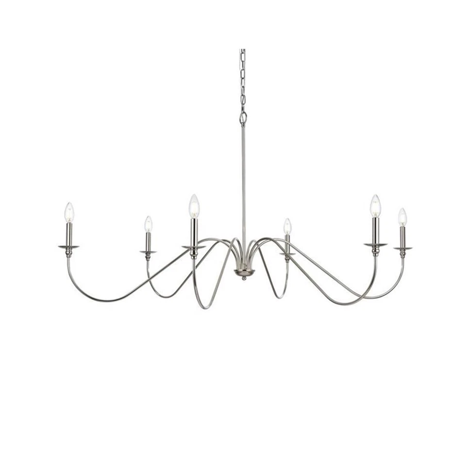 Living District LD5056D54PN Rohan Chandelier Polished Nickel