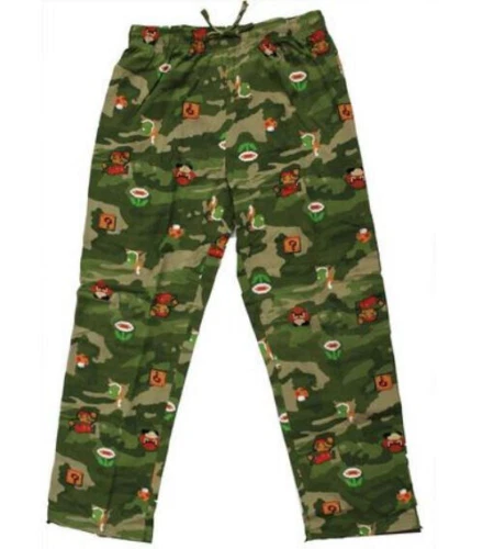 Official Nintendo Men's Super Mario Bros. Camo Comfy Lounge Pants! (M, L, XL) - Image 1 of 1