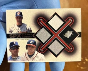 Omar Vizquel /alex Rodriguez /R Furcal Triple Jersey Card SPX Winning Material - Picture 1 of 8