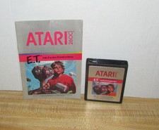 Atari 2600 E.T. Extra Terrestrial Game Cartridge & Instruction Manual ET Movie