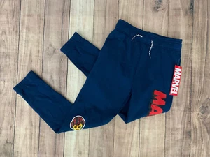 Boys MARVEL Blue Superhero Pull On Casual Lounge Pants Sz Medium NEW NWT - Picture 1 of 6