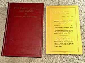 1930 THE DAUGHTER OF THE BLOOD by Herbert Boudin Hawes SIGNED BY AUTHOR - Imagen 1 de 15