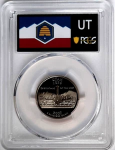 2007-S Clad Proof Utah State Quarter-PCGS PR 70 DCAM-State Flag - Picture 1 of 4
