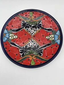 Lead Free Talavera Mexican Hand Painted Plate 12” Wall Art FOLK ART POTTERY - Picture 1 of 8