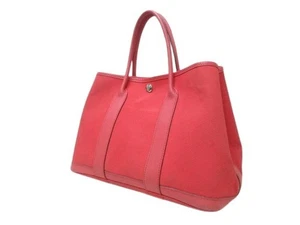 Hermes Tote Bag Garden Party TPM - Red, Pink, Toile Officier, Negonda, Women's - Picture 1 of 10