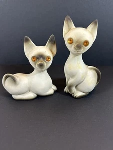 1950s Siamese Cats With Rhinestone Eyes - Picture 1 of 9