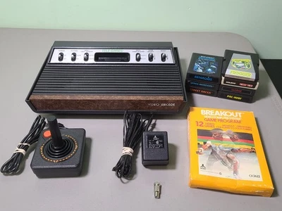 Sears Atari 2600 Tele-Games 6 Switch Console w/ 8 Games, Controller - Tested - Image 1 of 4