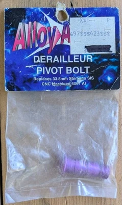 Perno de pivote con detalles de aleación NOS para Shimano SIS 33,5 mm púrpura Foto 1 de 2