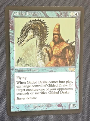 MTG 1998 URZA'S SAGA GILDED DRAKE NEAR MINT - Image 1 of 4