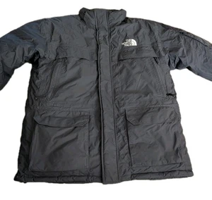 The North Face Mens XXL Gray Goose Down Parka Chore Jacket No Hood Puffy Puffer - Picture 1 of 24