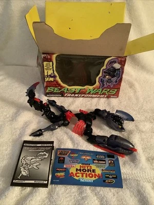 Винтажный 1995 Transformers BEAST WARS SCORPONOK Hasbro Kenner полный с коробкой - Изображение 1 из 4