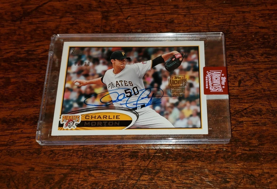 CHARLIE MORTON AUTO SSP /20 (02/20) 2019 TOPPS ARCHIVES SIGNATURE MINT! - Image 1 of 4