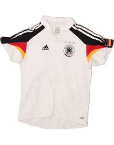 ADIDAS Boys Deutscher Fussball Bund Polo Shirt 9-10 Years Medium White BO31 - Picture 1 of 3