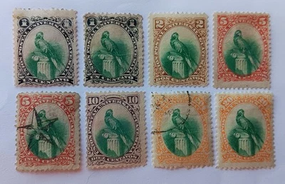 Guatemala 1879 colección de sellos usados y sin usar scott 16-22-23-24-25 Foto 1 de 2