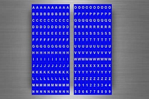 Set 280 x sticker adesivo adesivi alfabeto numero scrapbooking lettere r8 - Afbeelding 1 van 1