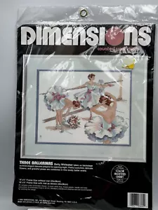 Dimensions Three Ballerinas Kreuzstich Set #3695 NEU Balletttänzerinnen - Bild 1 von 7