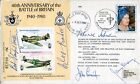 WW2 RAF Battle of Britain cover signed by FIVE top scoring aces - UACC DEALER