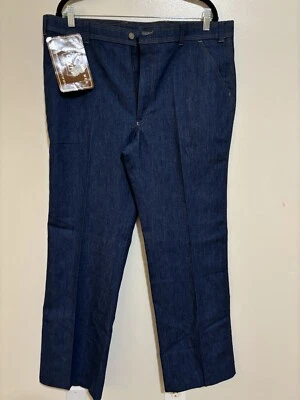 NOVO NOS 70s Retro Levi’s Action Casual Masculino Vintage Novo com etiquetas 38x32 Jeans Azul Escuro - Imagem 1 de 4